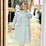 شومیز آبی صدفی شعبه انزل مال - تصویر 3